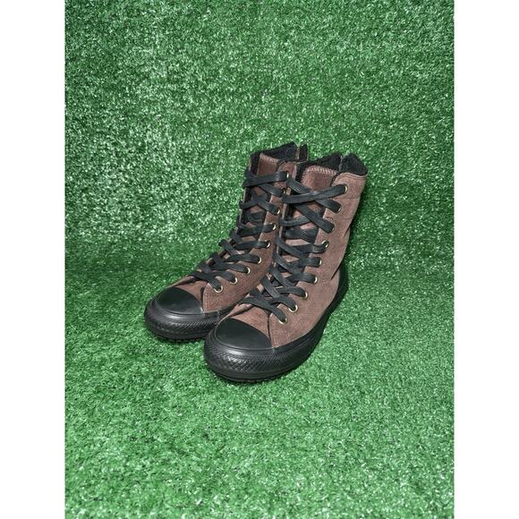Converse All Star Fur Lined Brown Suede High Top Ankle Boots Women’s Size 6.5 - Picture 4 of 14